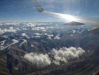 Rückflug von Leh - ein letztes Mal Berge und Gletscher